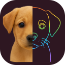 キラキラ塗り絵メーカー アプリアイコン